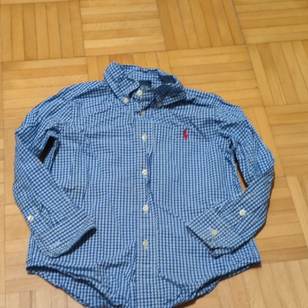Ralph Lauren Blue and White Gingham Shirt